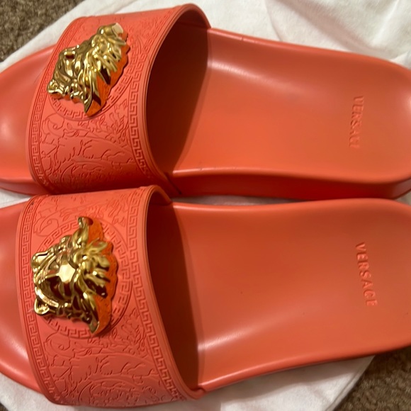 Versace Shoes Versace Sandals Medusa Rubber Pool Slides Bright Color Poshmark